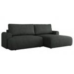 Narożnik TONO L - strona prawa - ciemnoszary, struktura