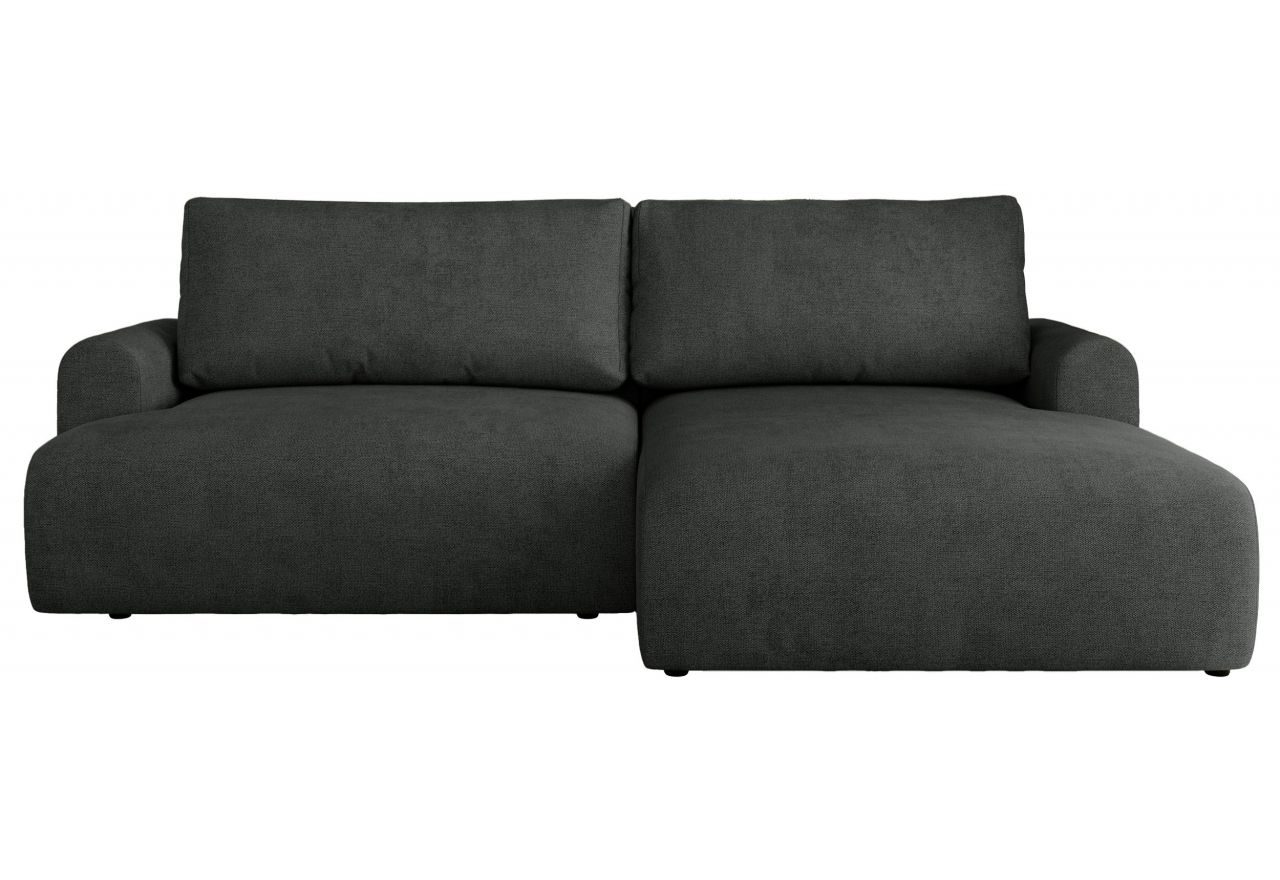 Narożnik TONO L - strona prawa - ciemnoszary, struktura