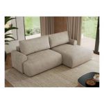 Narożnik TONO L - strona prawa - beżowy, struktura