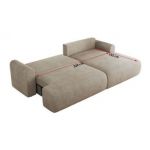 Narożnik TONO L - strona prawa - beżowy, struktura