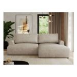 Narożnik TONO L - strona prawa - beżowy, struktura