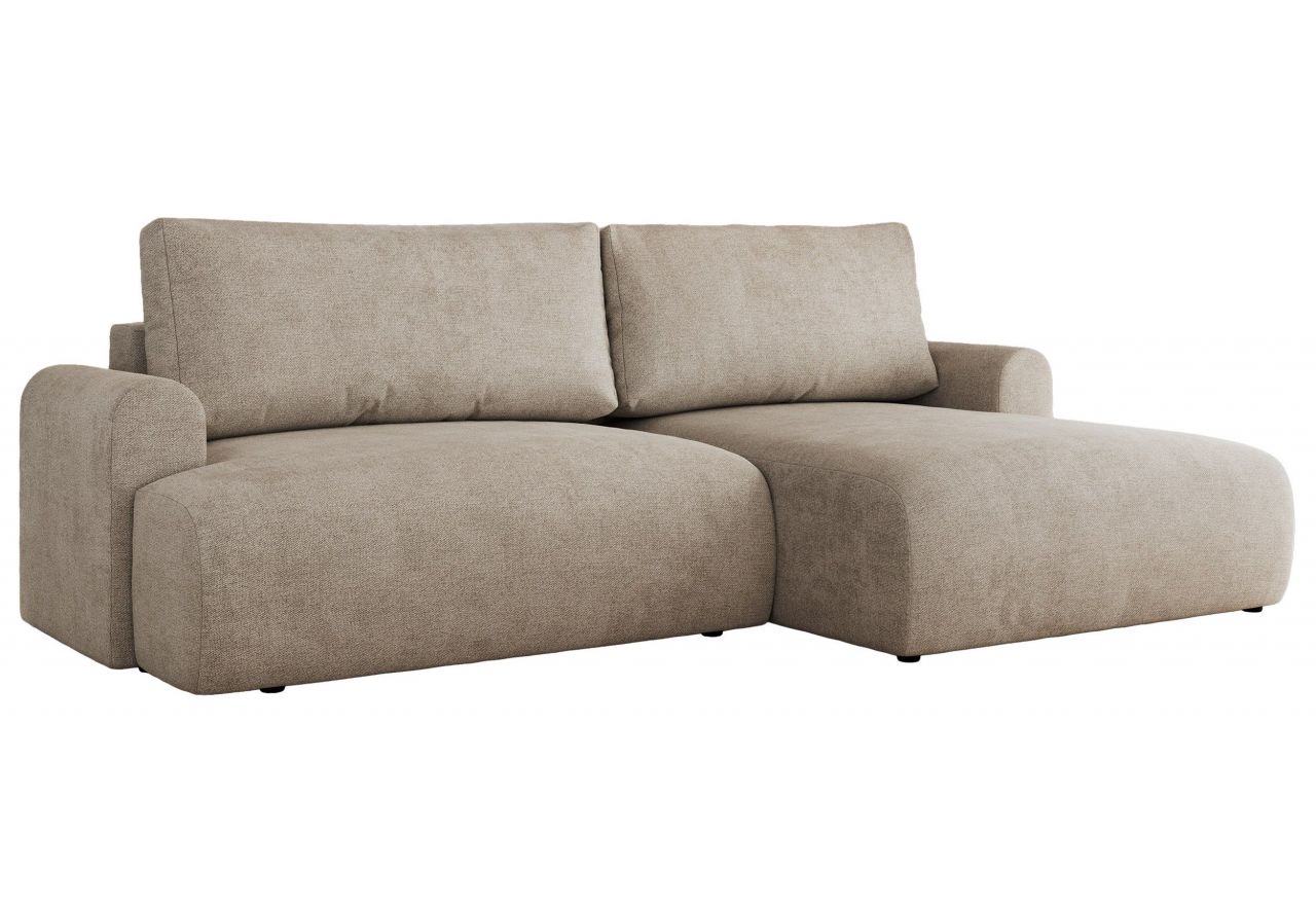 Narożnik TONO L - strona prawa - beżowy, struktura