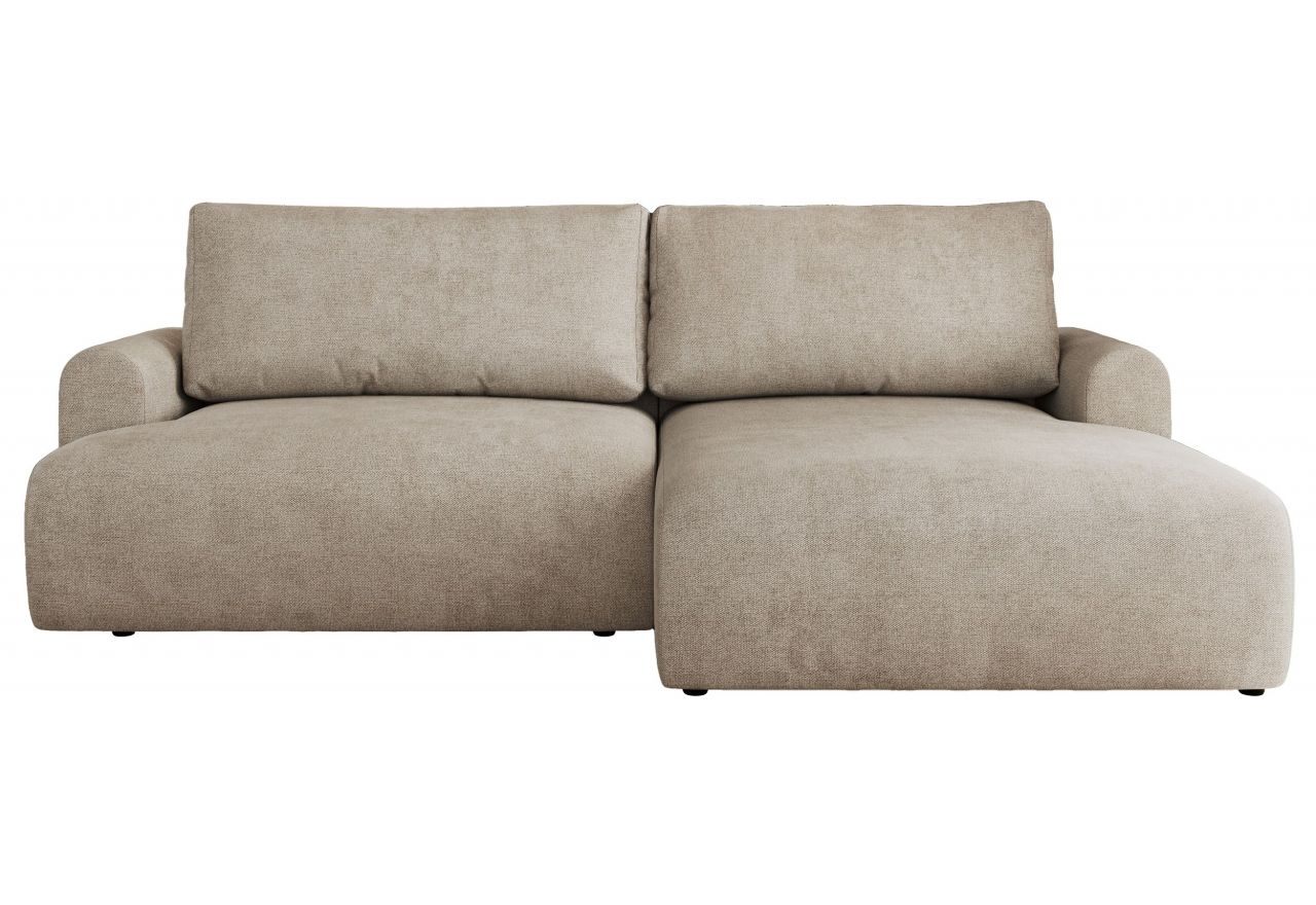 Narożnik TONO L - strona prawa - beżowy, struktura