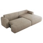 Narożnik TONO L - strona prawa - beżowy, struktura