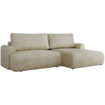 Narożnik TONO L - strona prawa - kremowy, welvet