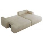 Narożnik TONO L - strona prawa - kremowy, welvet