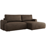 Narożnik TONO L - strona prawa - brązowy, welvet