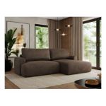 Narożnik TONO L - strona prawa - brązowy, welvet