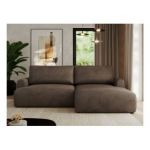 Narożnik TONO L - strona prawa - brązowy, welvet