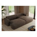 Narożnik TONO L - strona prawa - brązowy, welvet