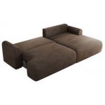 Narożnik TONO L - strona prawa - brązowy, welvet