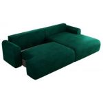 Narożnik TONO L - strona prawa - ciemnozielony, welvet