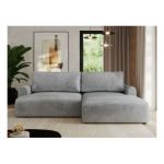 Narożnik TONO L - strona prawa - jasnoszary, welvet