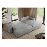 Narożnik TONO L - strona prawa - jasnoszary, welvet