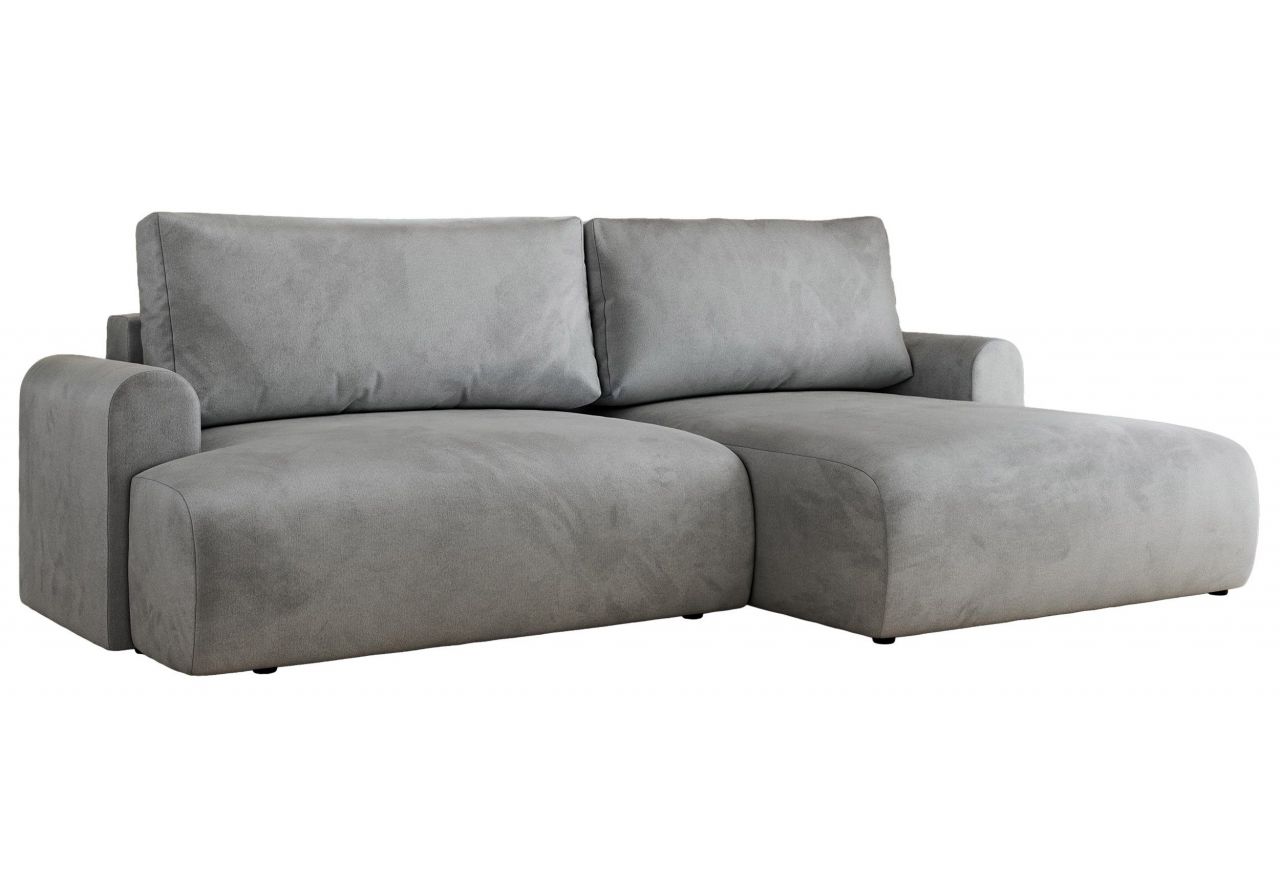 Narożnik TONO L - strona prawa - jasnoszary, welvet