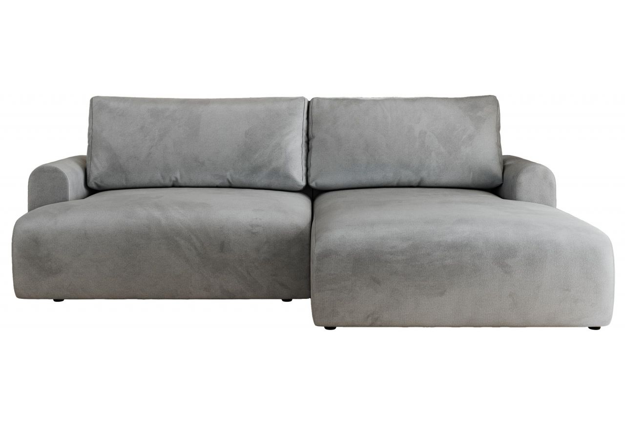 Narożnik TONO L - strona prawa - jasnoszary, welvet