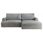 Narożnik TONO L - strona prawa - jasnoszary, welvet