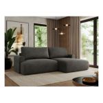 Narożnik TONO L - strona prawa - ciemnoszary, welvet