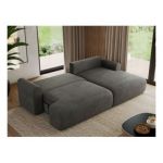 Narożnik TONO L - strona prawa - ciemnoszary, welvet