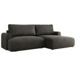 Narożnik TONO L - strona prawa - ciemnoszary, welvet