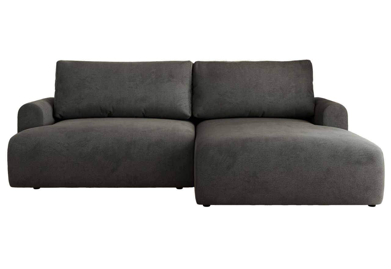 Narożnik TONO L - strona prawa - ciemnoszary, welvet