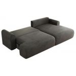 Narożnik TONO L - strona prawa - ciemnoszary, welvet