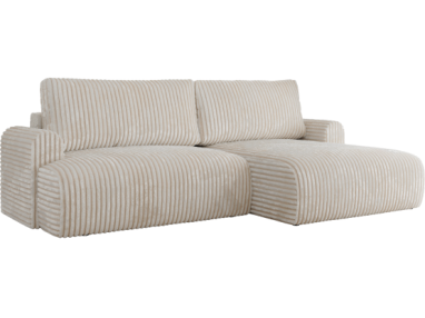 Narożnik TONO L - strona prawa - beżowy, sztruks