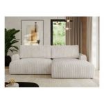 Narożnik TONO L - strona prawa - beżowy, sztruks