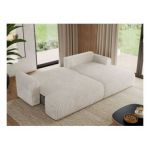 Narożnik TONO L - strona prawa - beżowy, sztruks