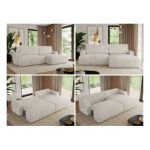 Narożnik TONO L - strona prawa - beżowy, sztruks