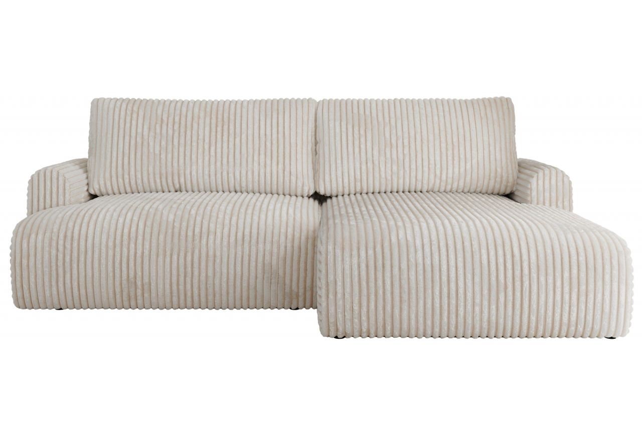 Narożnik TONO L - strona prawa - beżowy, sztruks