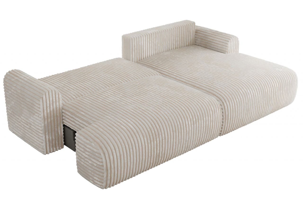 Narożnik TONO L - strona prawa - beżowy, sztruks