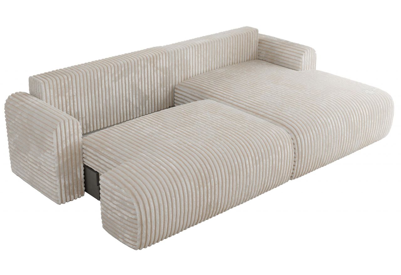 Narożnik TONO L - strona prawa - beżowy, sztruks