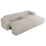 Narożnik TONO L - strona prawa - beżowy, sztruks