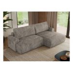 Narożnik TONO L - strona prawa - jasnobrązowy, sztruks