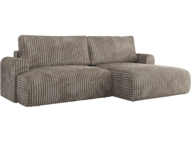 Narożnik TONO L - strona prawa - jasnobrązowy, sztruks