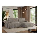 Narożnik TONO L - strona prawa - jasnobrązowy, sztruks