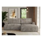 Narożnik TONO L - strona prawa - jasnobrązowy, sztruks