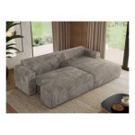 Narożnik TONO L - strona prawa - jasnobrązowy, sztruks