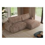 Narożnik TONO L - strona prawa - brązowy, sztruks