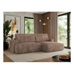 Narożnik TONO L - strona prawa - brązowy, sztruks