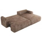 Narożnik TONO L - strona prawa - brązowy, sztruks