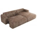 Narożnik TONO L - strona prawa - brązowy, sztruks