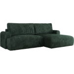 Narożnik TONO L - strona prawa - zielony, sztruks