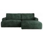 Narożnik TONO L - strona prawa - zielony, sztruks