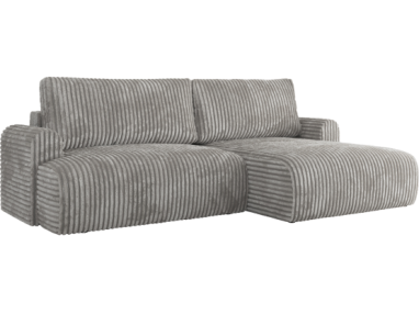 Narożnik TONO L - strona prawa - jasnoszary, sztruks