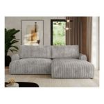 Narożnik TONO L - strona prawa - jasnoszary, sztruks