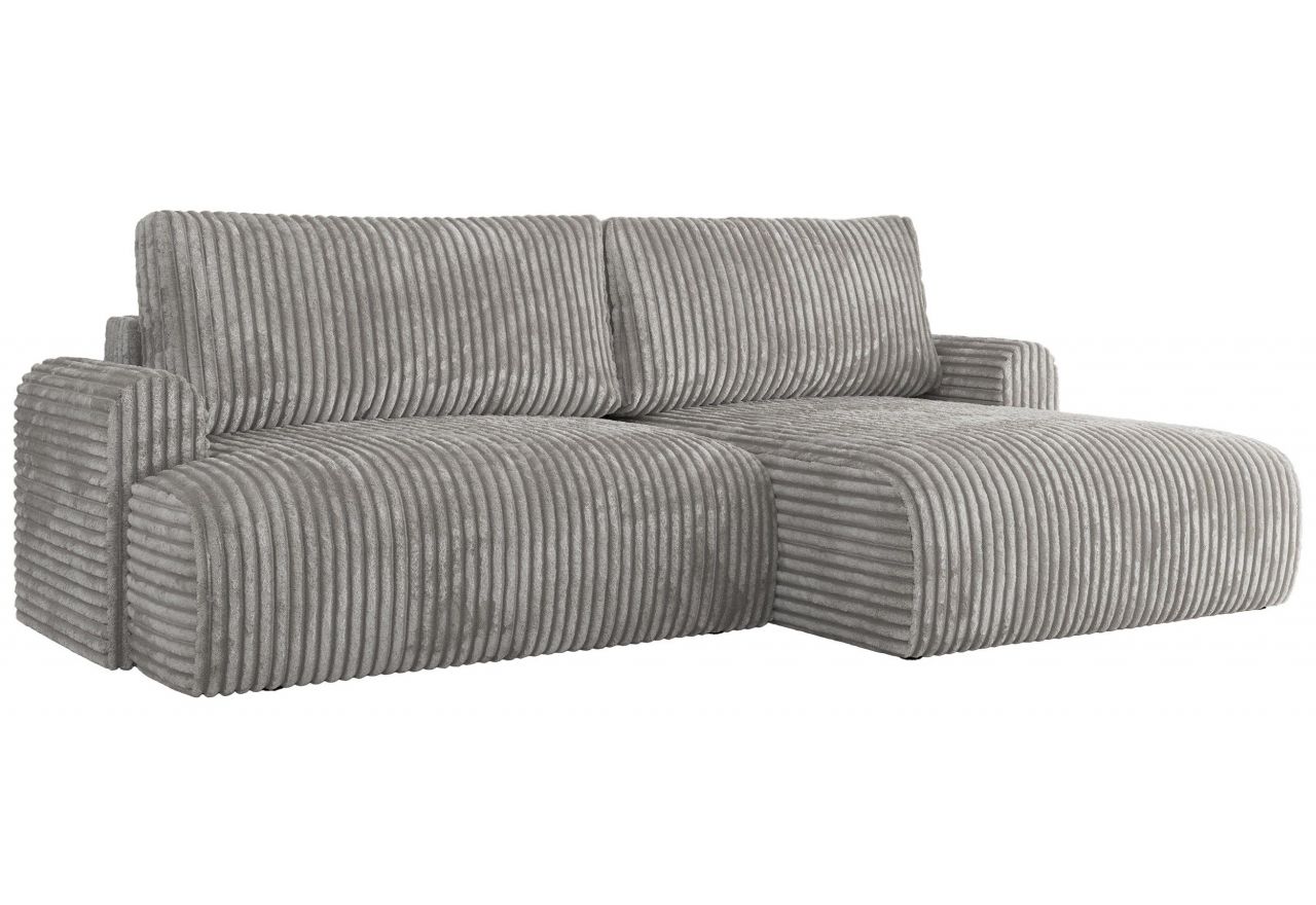 Narożnik TONO L - strona prawa - jasnoszary, sztruks