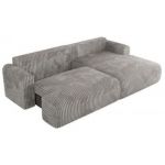 Narożnik TONO L - strona prawa - jasnoszary, sztruks