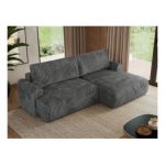 Narożnik TONO L - strona prawa - szary, sztruks